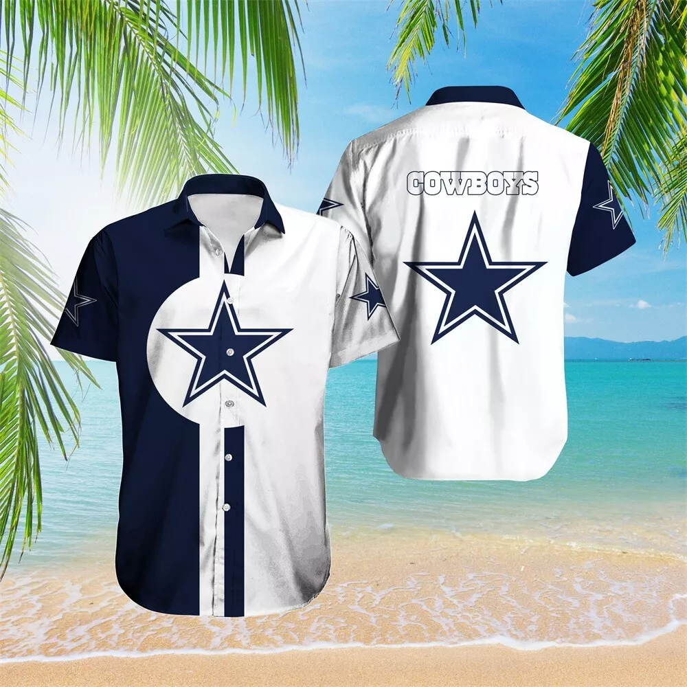 dallas cowboys bold stripe hawaiian shirt 1nec9