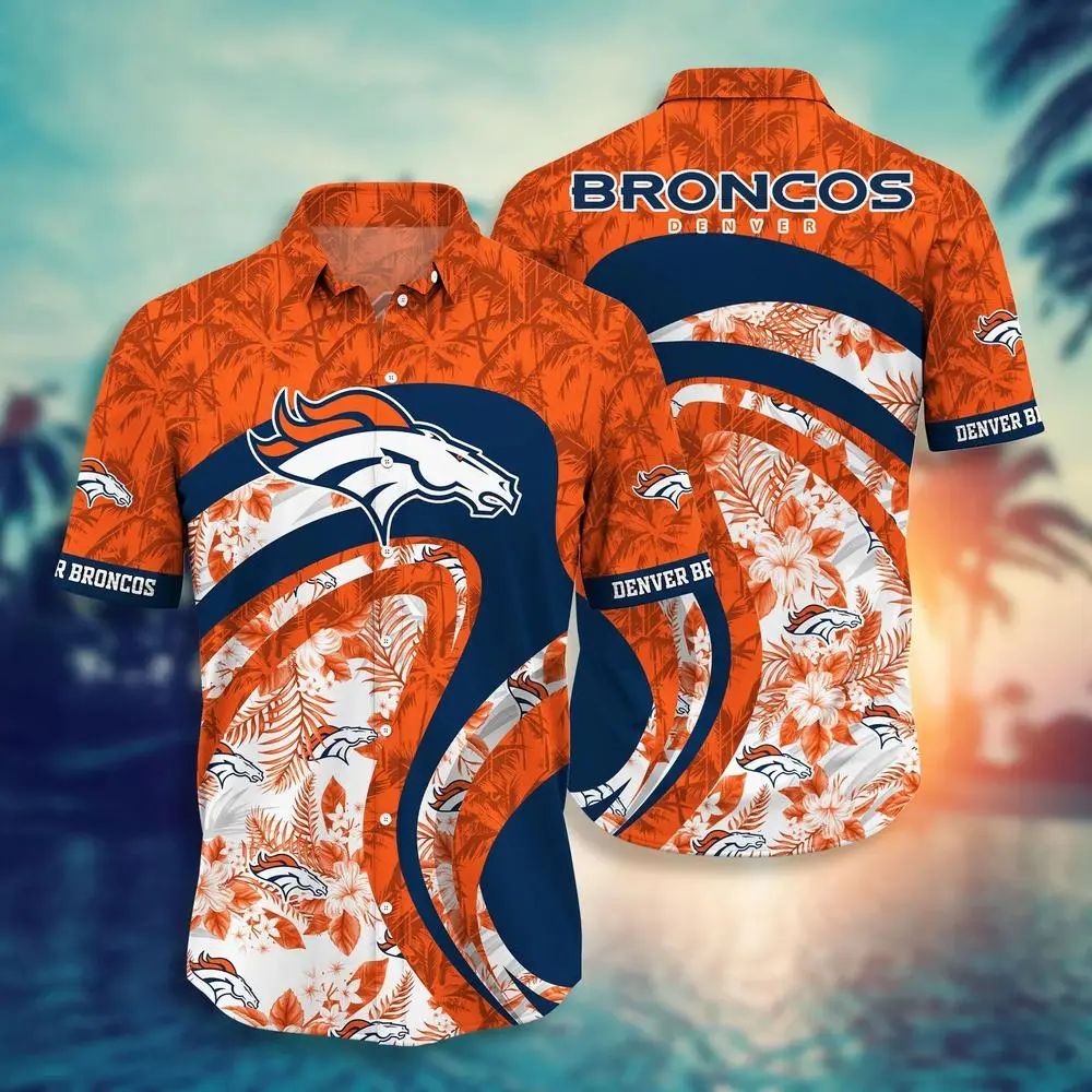 denver broncos floral blaze hawaiian shirt 333u1