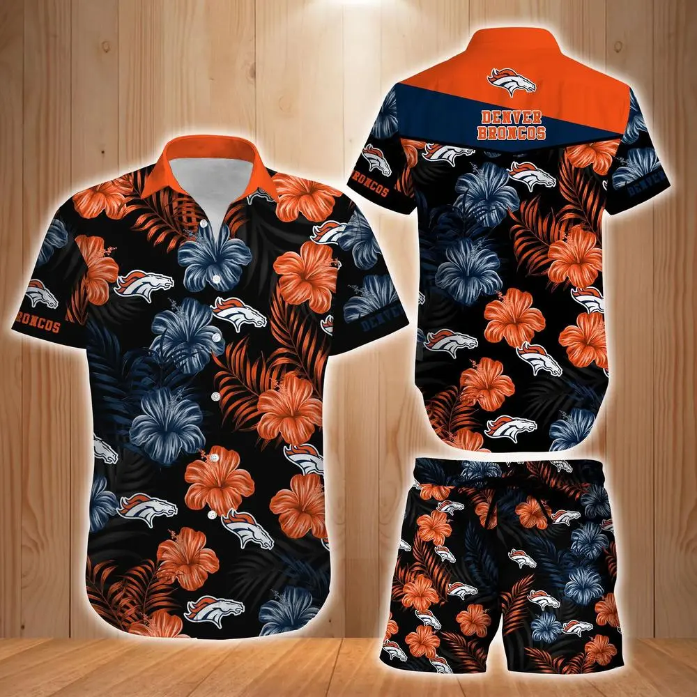 denver broncos floral breeze hawaiian shirt scgoc