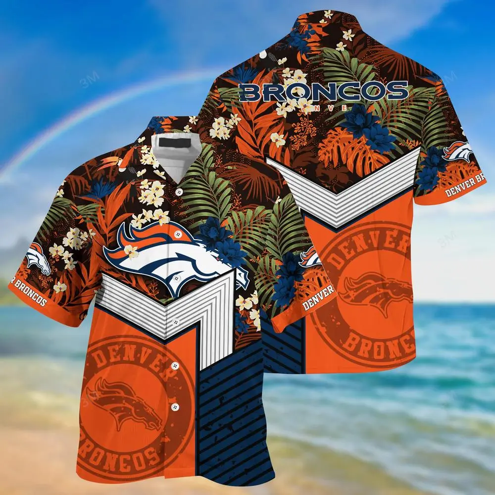 denver broncos paradise bloom hawaiian shirt w67c4