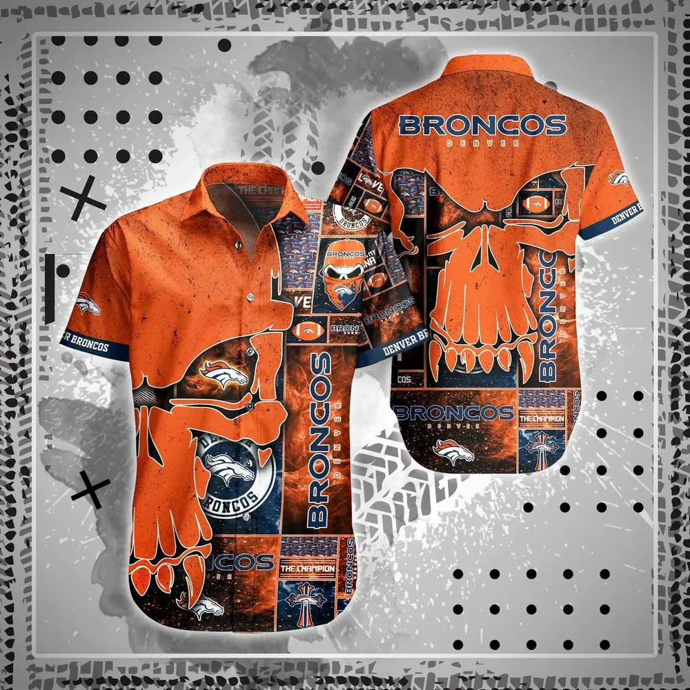 denver broncos skull grit hawaiian shirt q0ofv