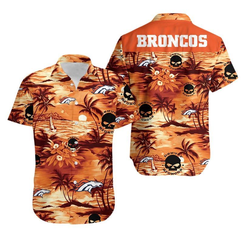 denver broncos sunset paradise hawaiian shirt rmffz