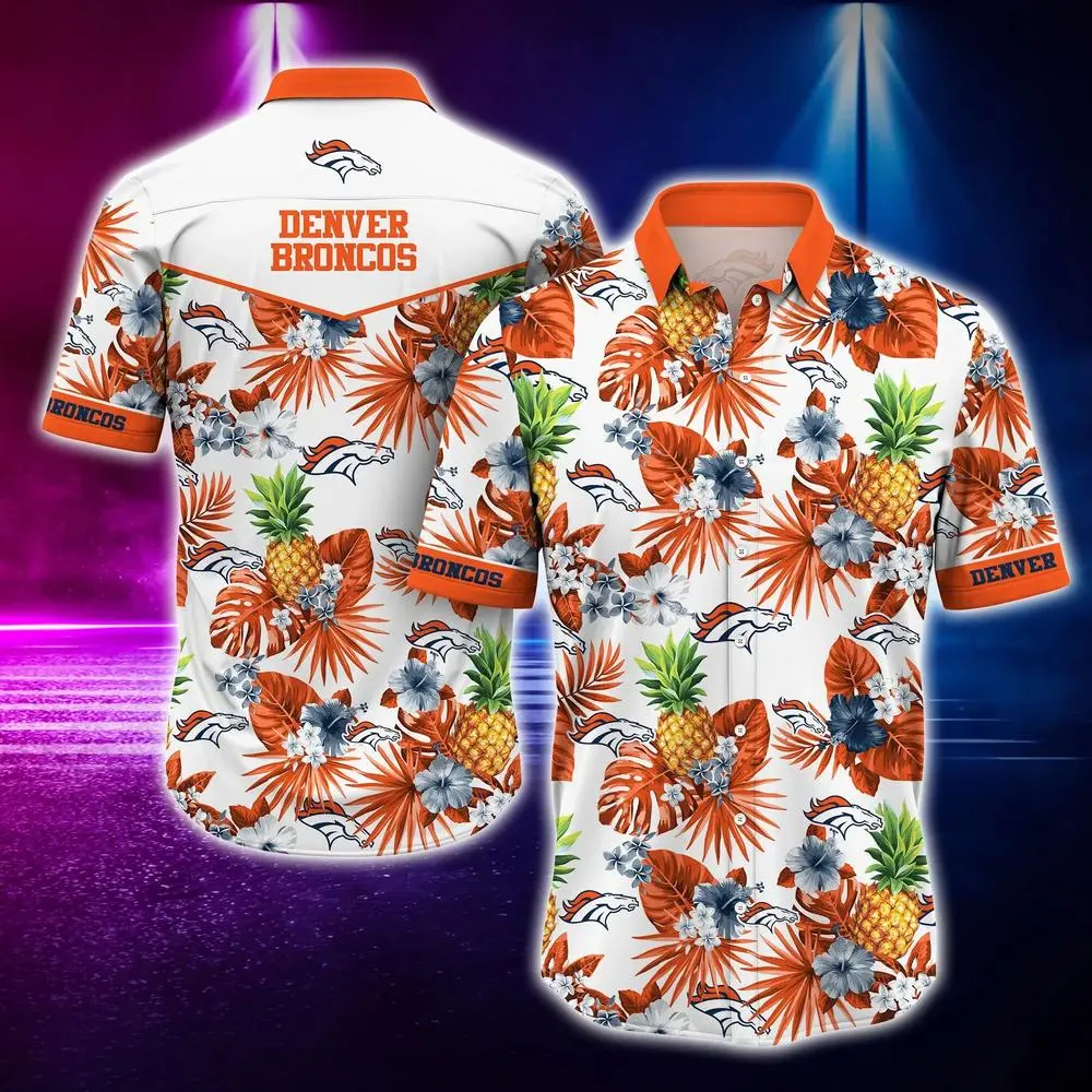 denver broncos tropical pineapple hawaiian shirt e9hhh