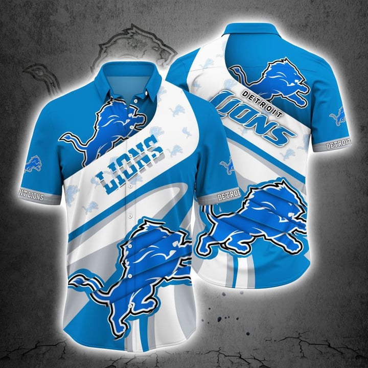 detroit lions bold charge hawaiian shirt 1196i