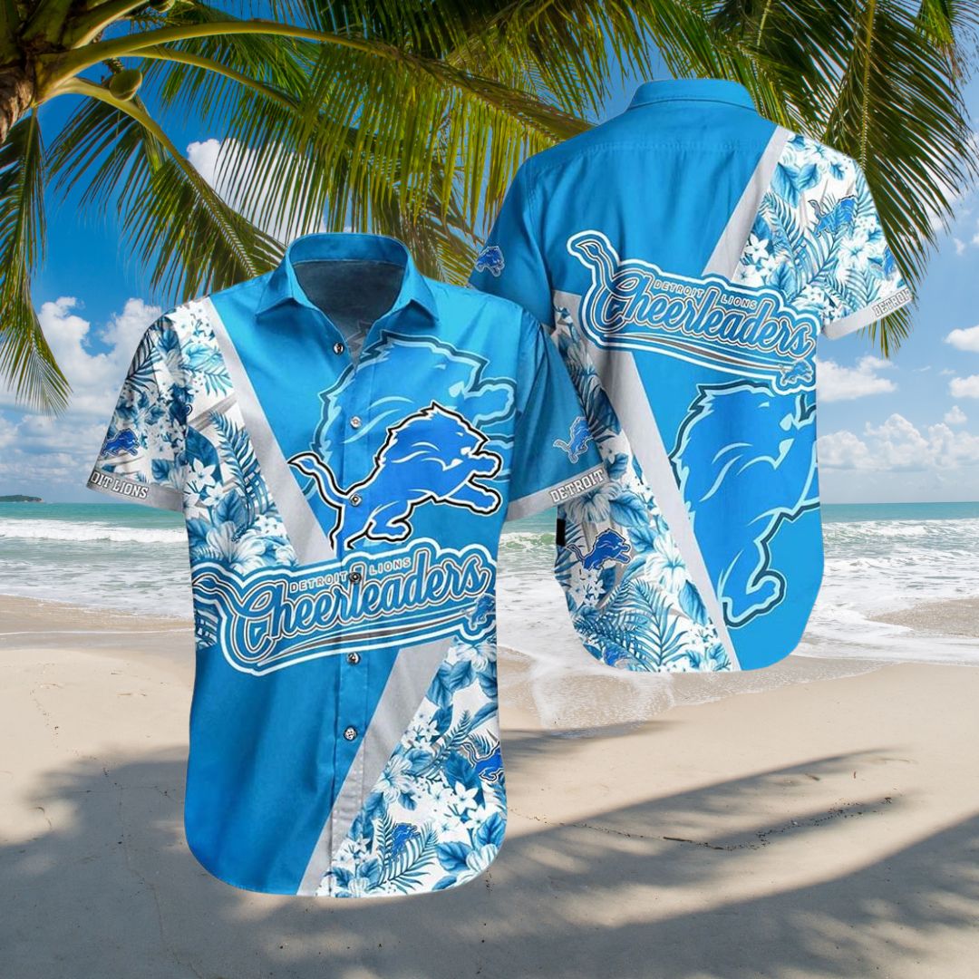 detroit lions cheerleader spirit hawaiian shirt vpyre