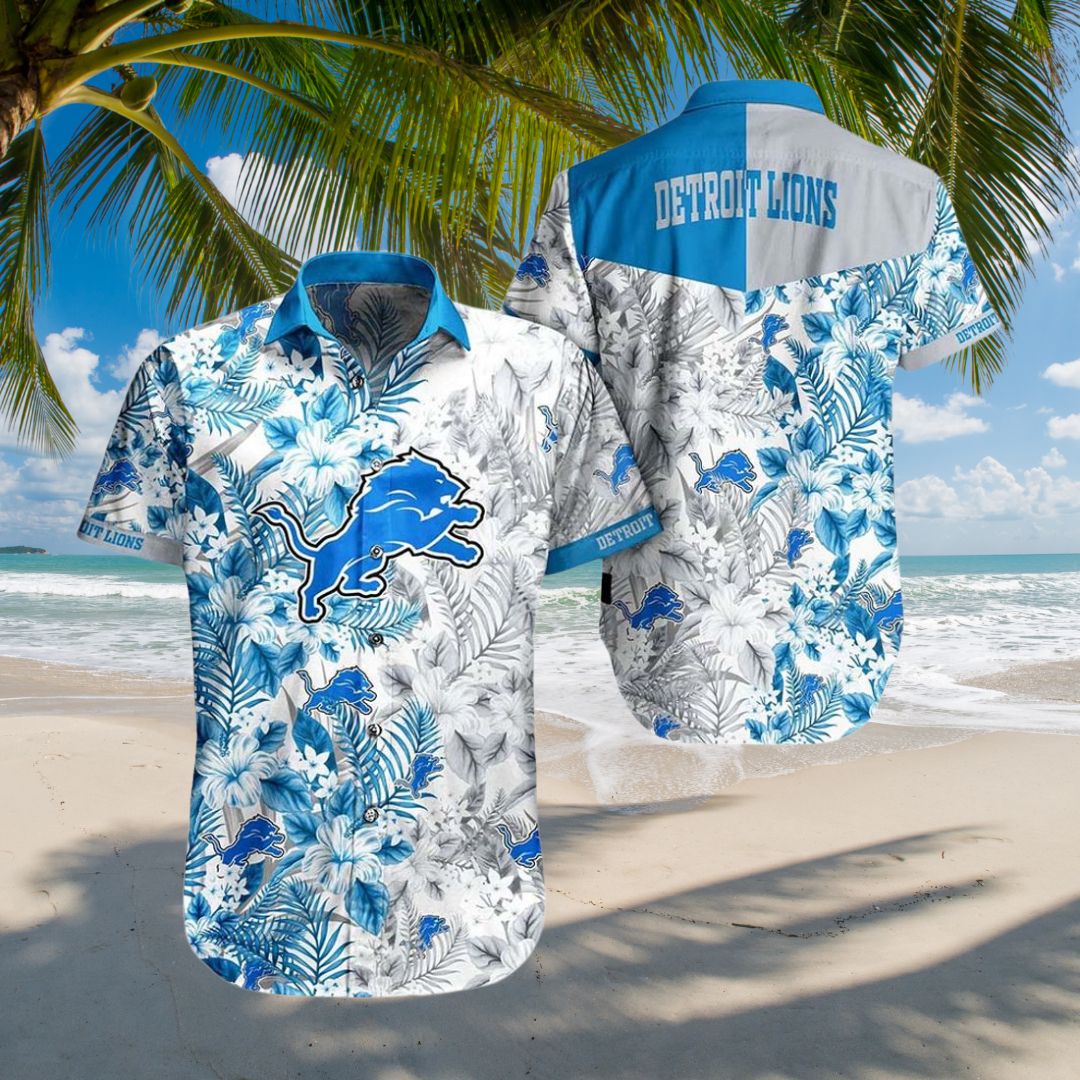 detroit lions floral breeze hawaiian shirt 59cit