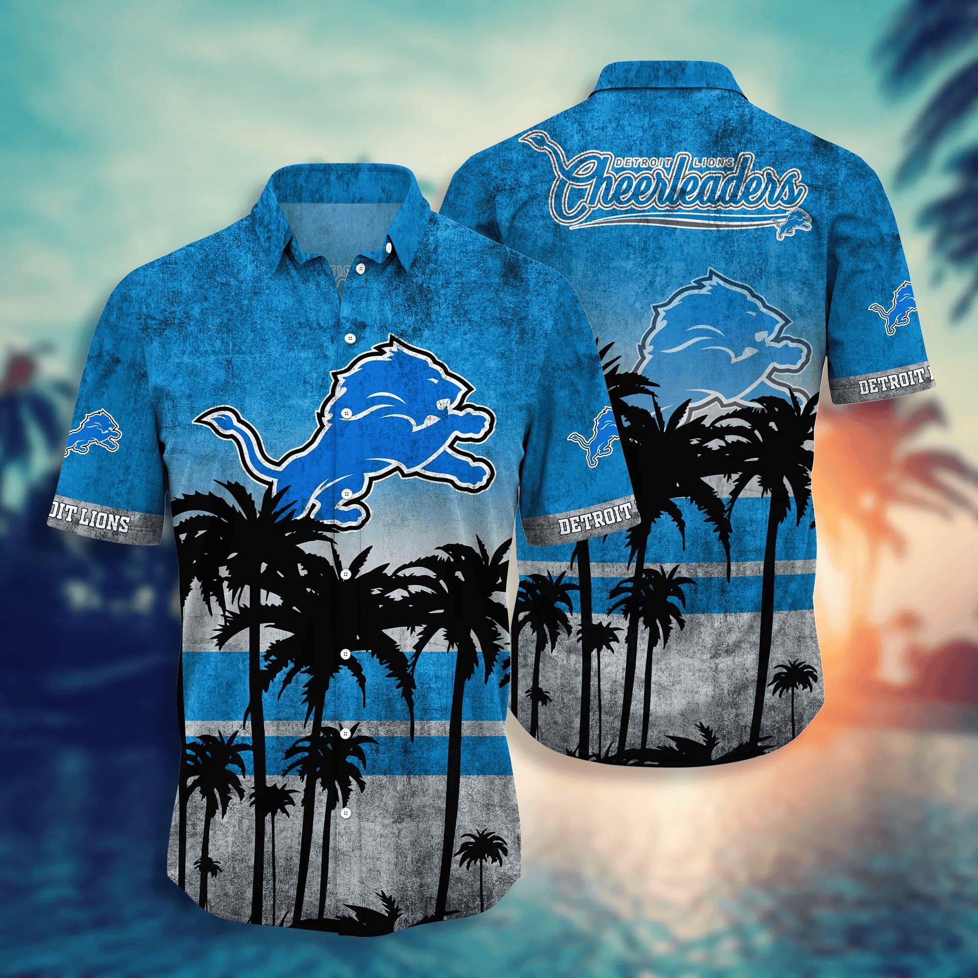 detroit lions palm horizon hawaiian shirt i4rak