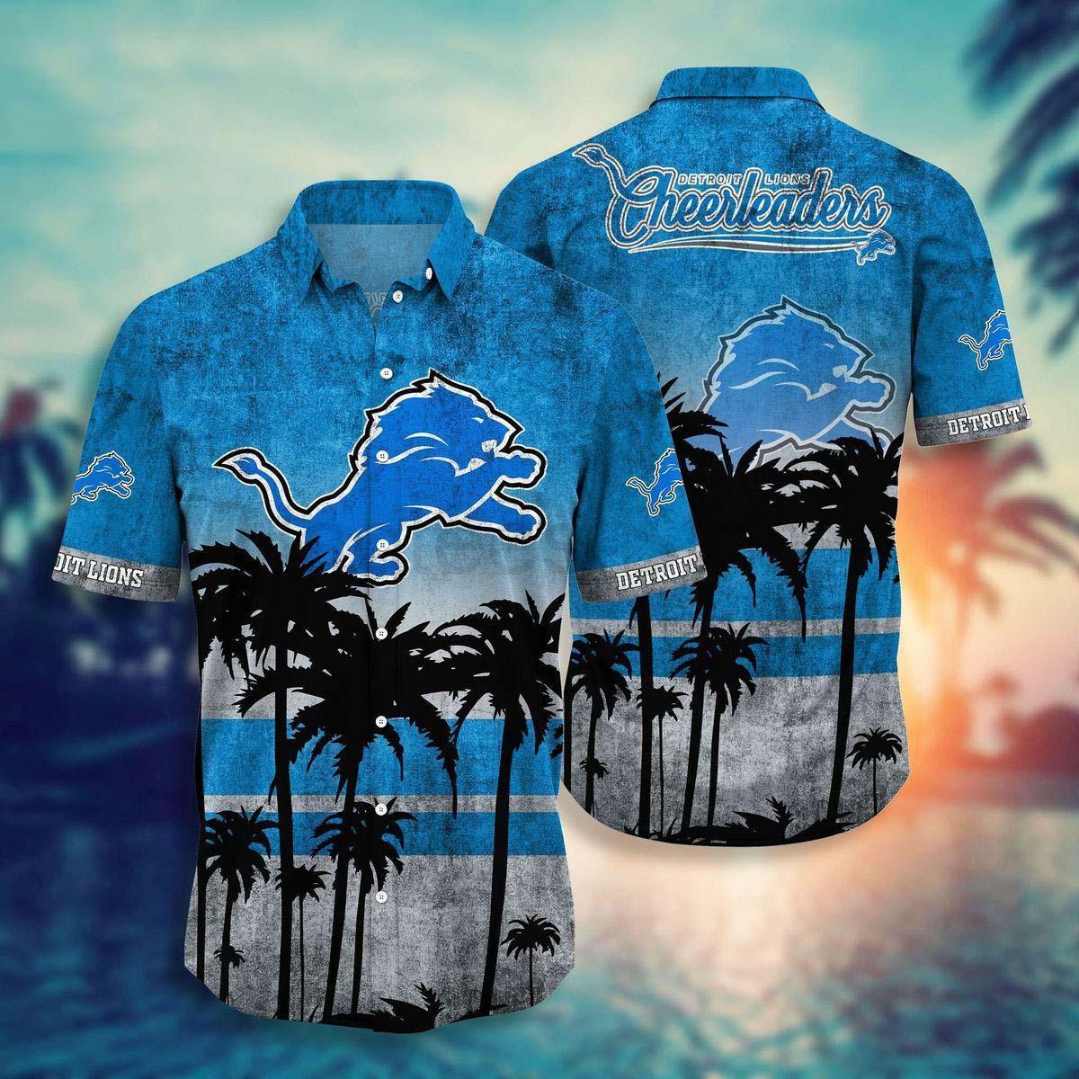 detroit lions palm sunset vibes hawaiian shirt p7rce