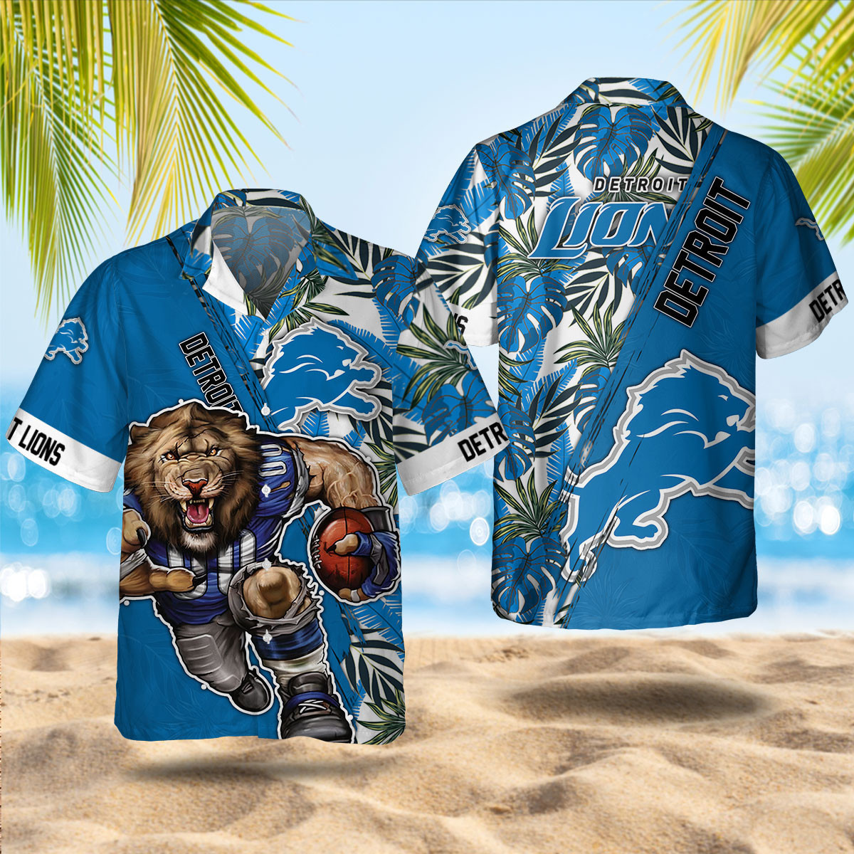 detroit lions roaring power hawaiian shirt dndqy