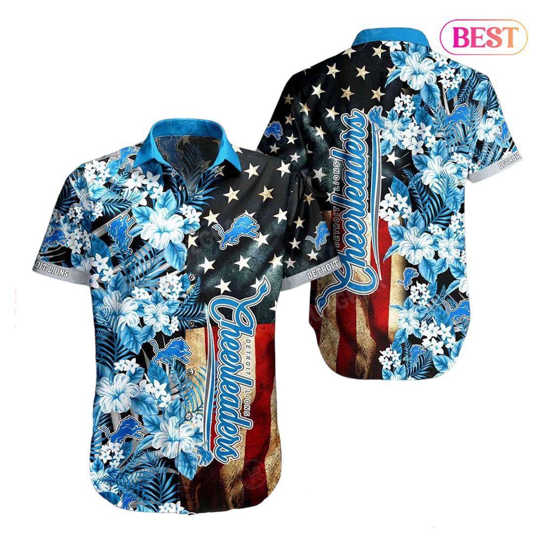 detroit lions stars floral pride hawaiian shirt iocqi