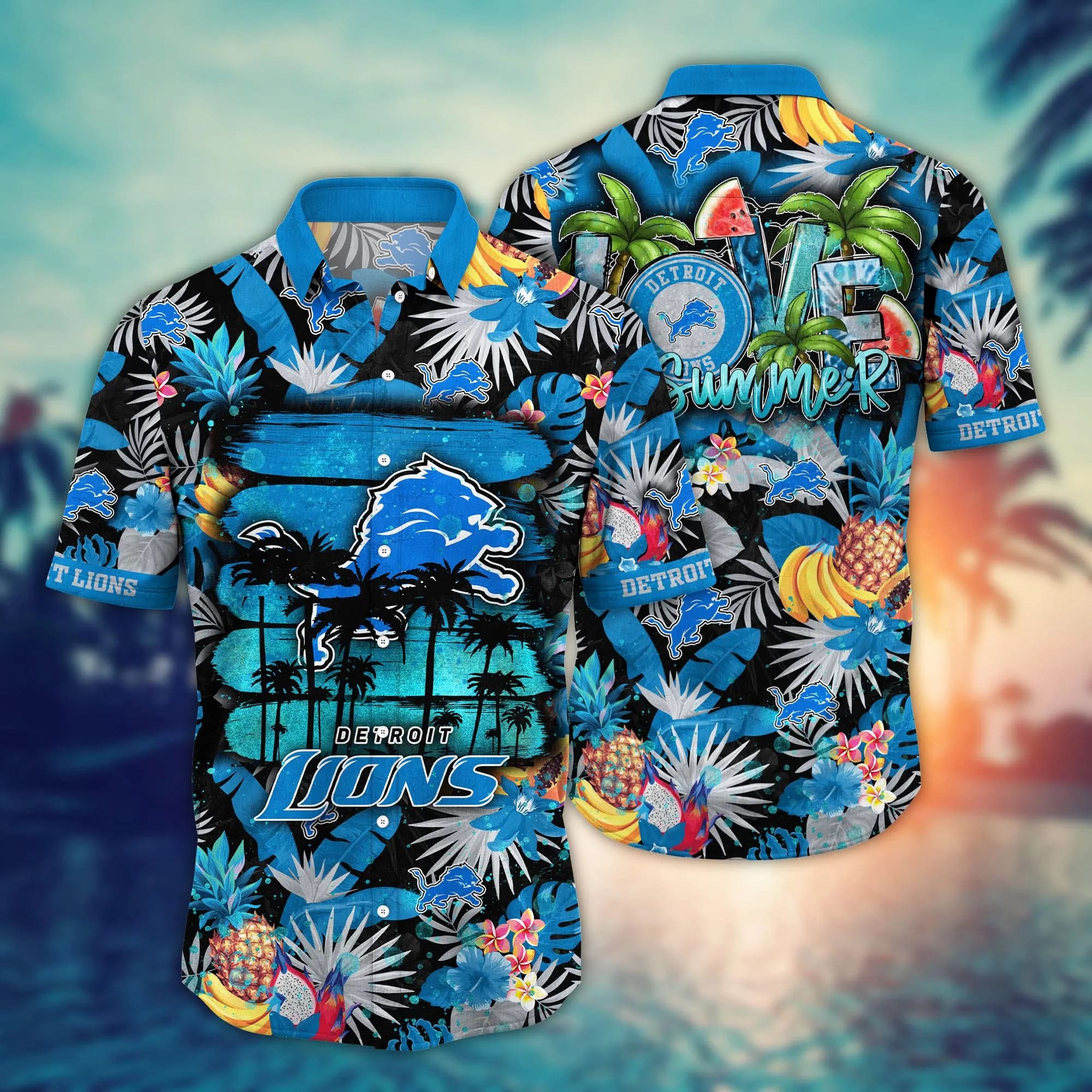 detroit lions summer vibes aloha shirt oo5ee