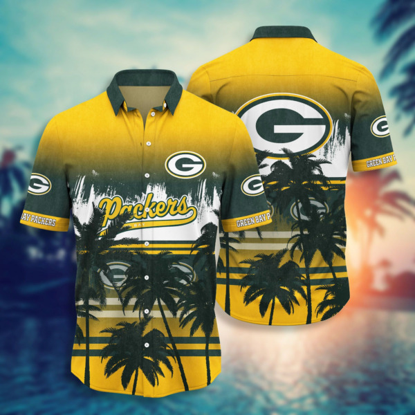 green bay packers coconut tree hawaiian shirt wiujp