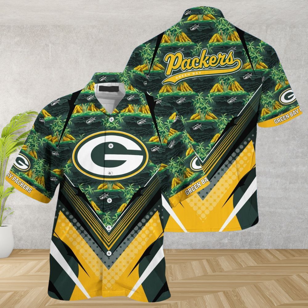 green bay packers island horizon hawaiian shirt