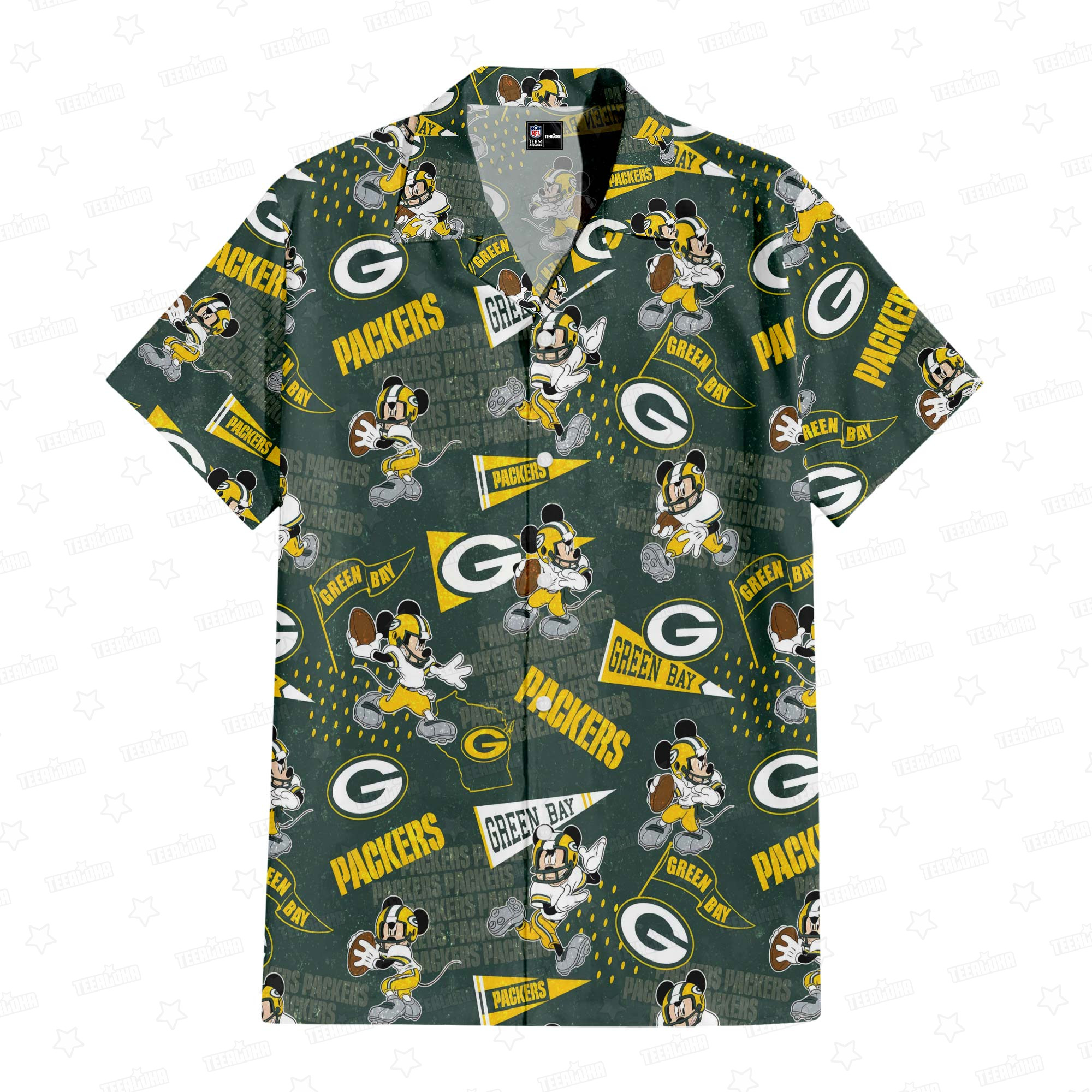 green bay packers x mickey mouse hawaiian shirt 5n48d