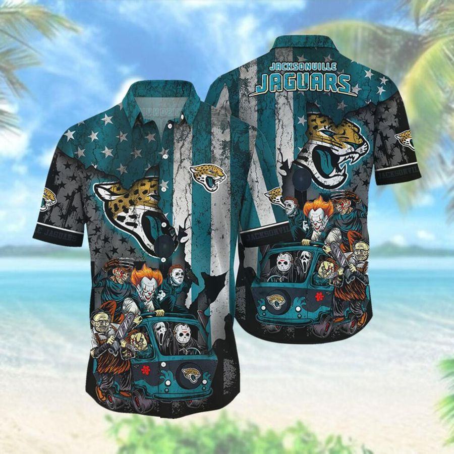 jacksonville jaguars horror roadtrip hawaiian shirt