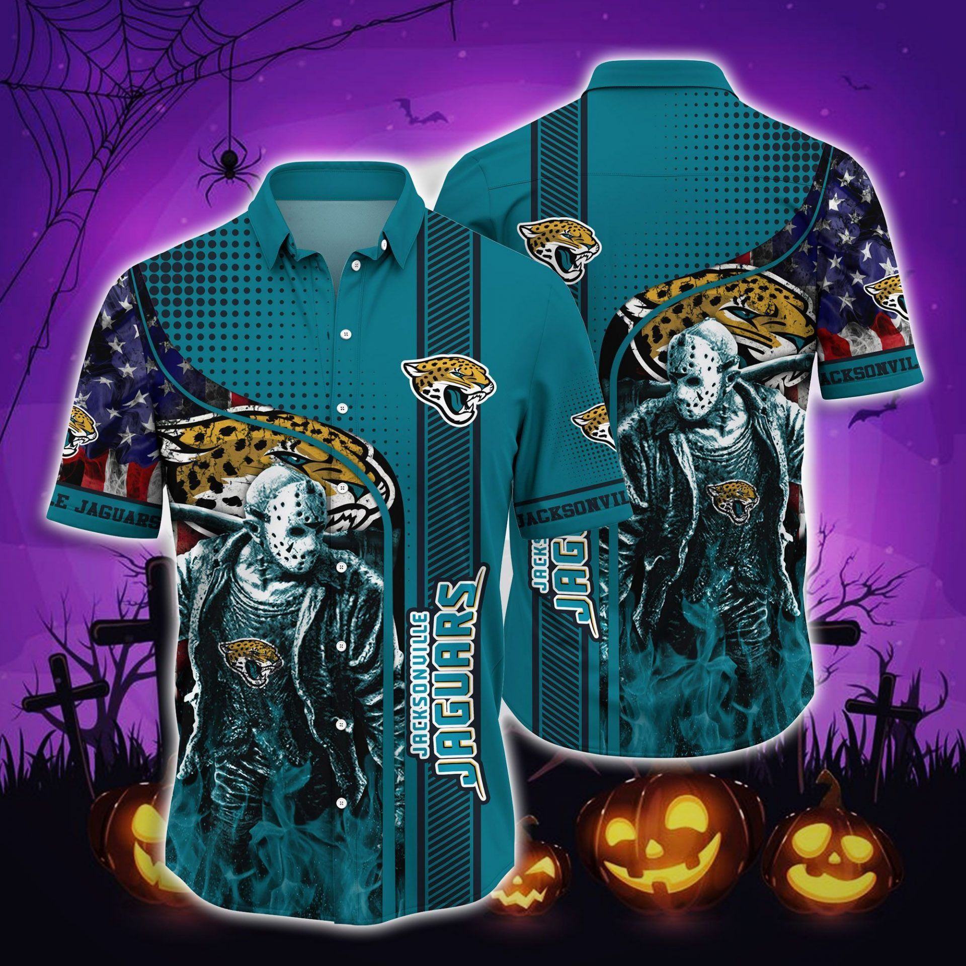 jacksonville jaguars spooky night hawaiian shirt dd7a1