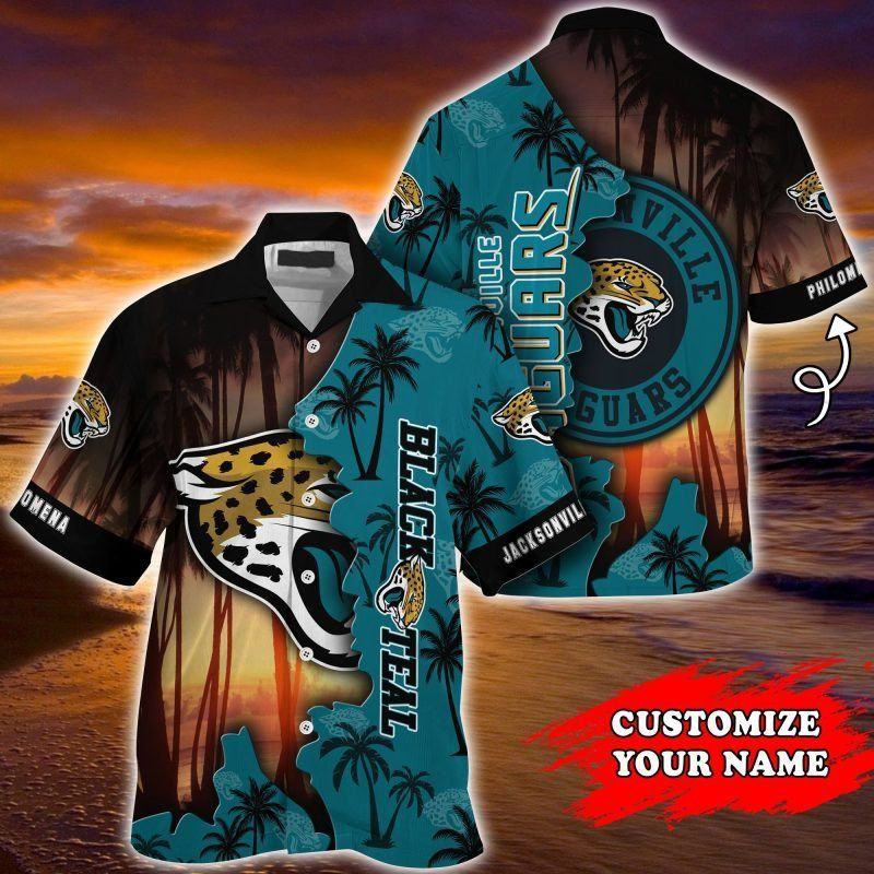 jacksonville jaguars sunset custom hawaiian shirt 8brm5