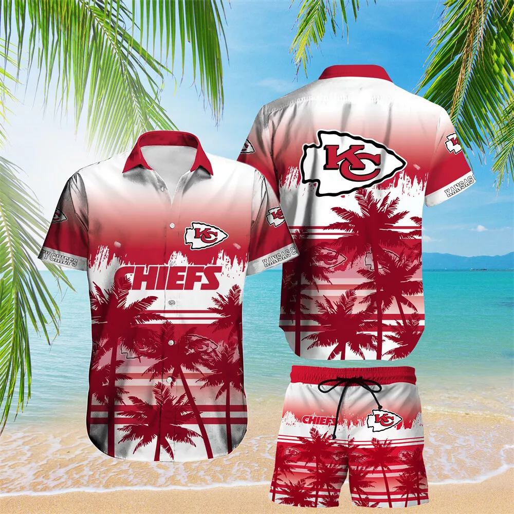 kansas city chiefs ocean breeze hawaiian shirt