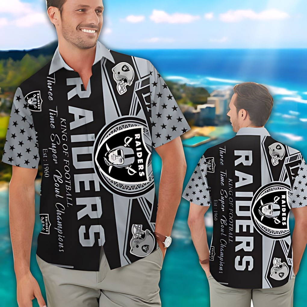 las vegas raiders champions stripe hawaiian shirt h334s