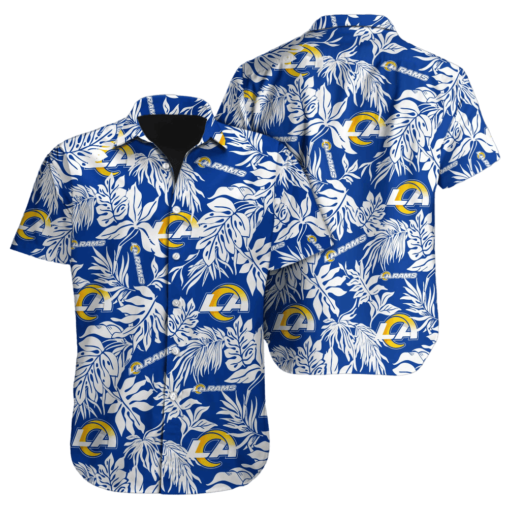 los angeles rams jungle vibes hawaiian shirt ppjjw