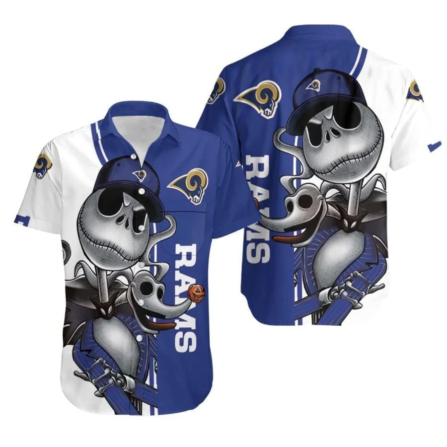 los angeles rams spooky fan hawaiian shirt 9w9ie