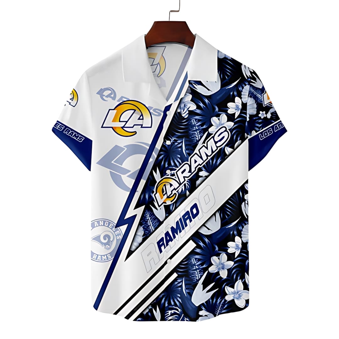 los angeles rams tropical thunder hawaiian shirt wkwh8