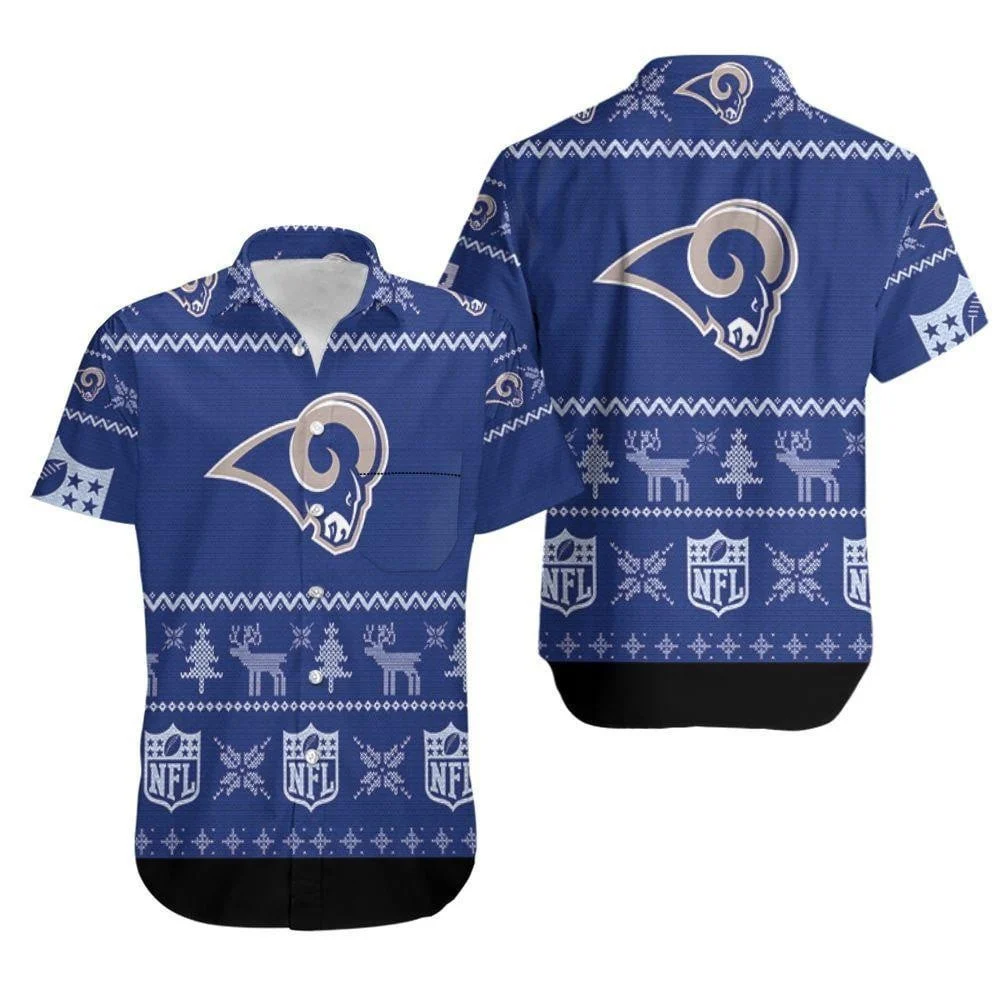 los angeles rams winter knit hawaiian shirt w9kg8