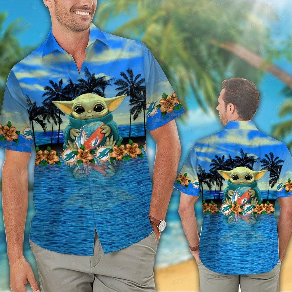 miami dolphins baby yoda paradise hawaiian shirt cjedr