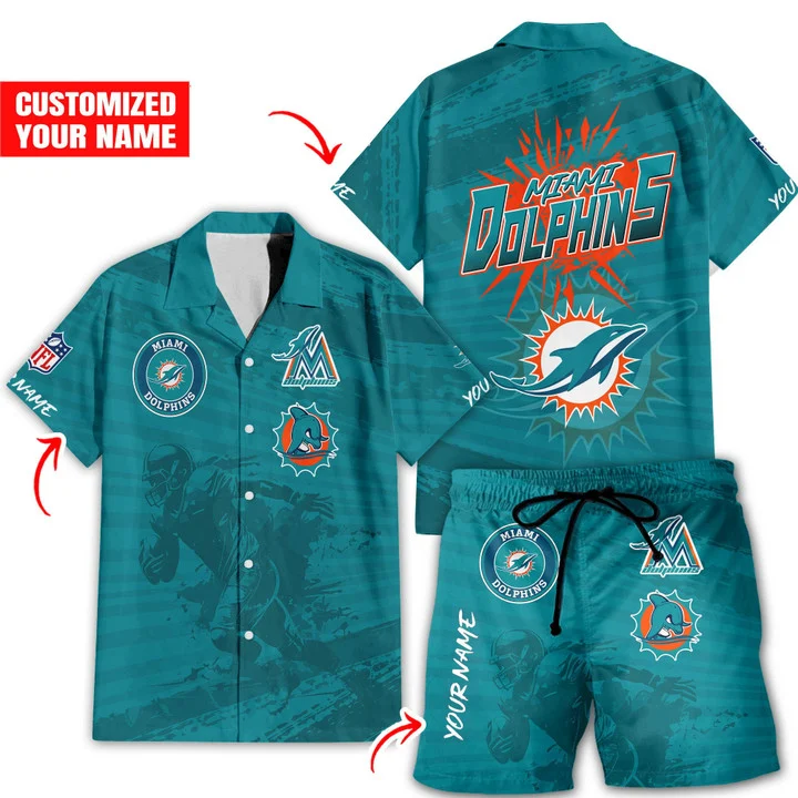 miami dolphins custom fan set hawaiian shirt b1lqn