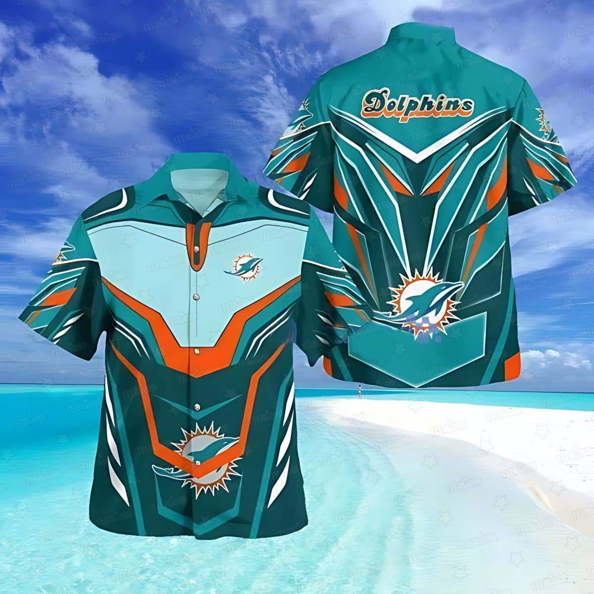 miami dolphins cyber wave hawaiian shirt 4hjft