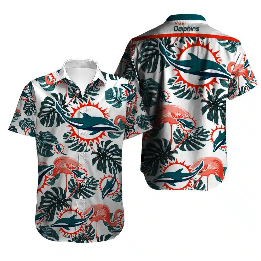 miami dolphins flamingo breeze hawaiian shirt c4vws