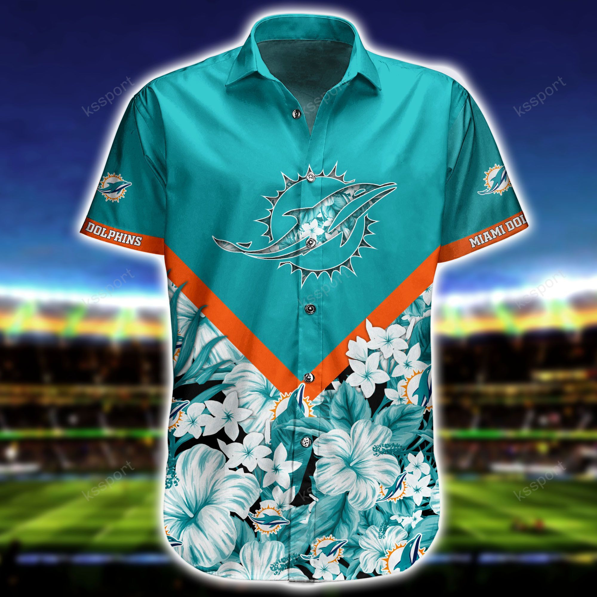 miami dolphins floral victory hawaiian shirt 23up8