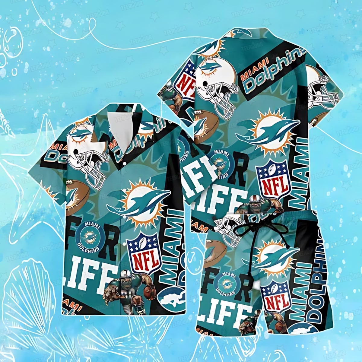 miami dolphins for life nfl hawaiian shirt vdilw