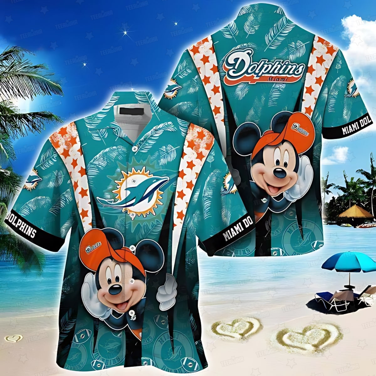 miami dolphins mickey tropical adventure hawaiian shirt 5kc0r