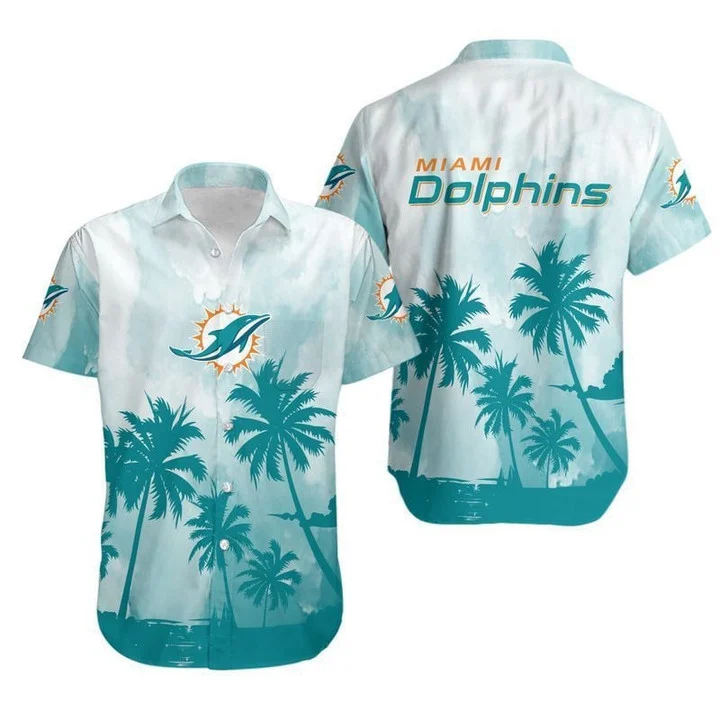 miami dolphins tropical oasis hawaiian shirt gy05p