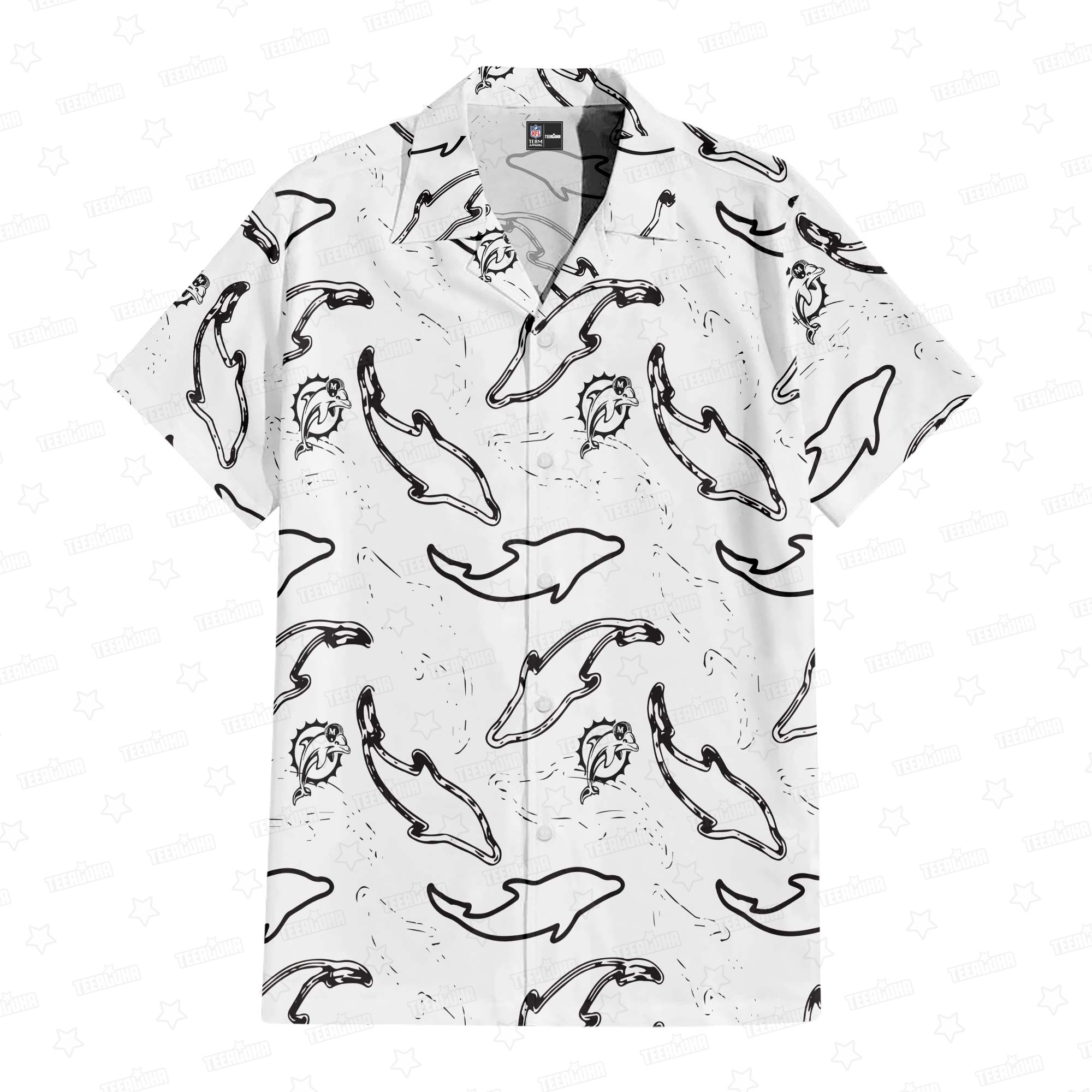 miami dolphins white sea hawaiian shirt jc8kh