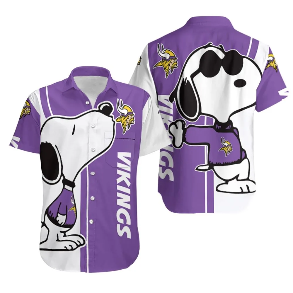 minnesota vikings cool snoopy hawaiian shirt n19je