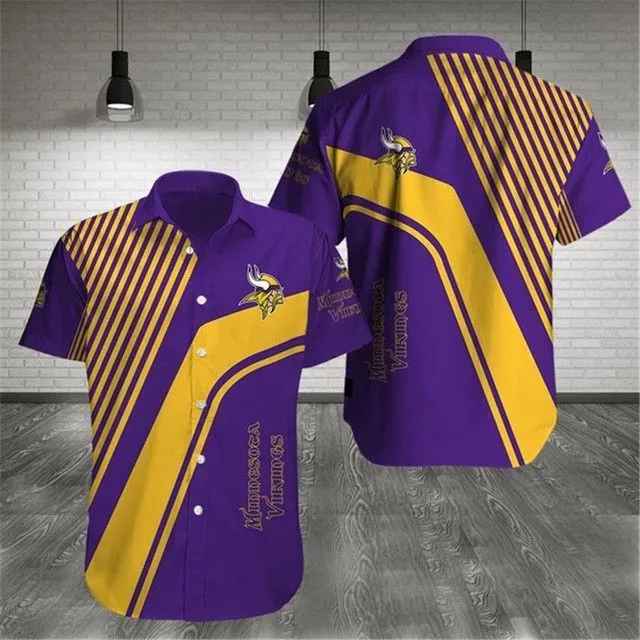 minnesota vikings diagonal stripes hawaiian shirt ifp66