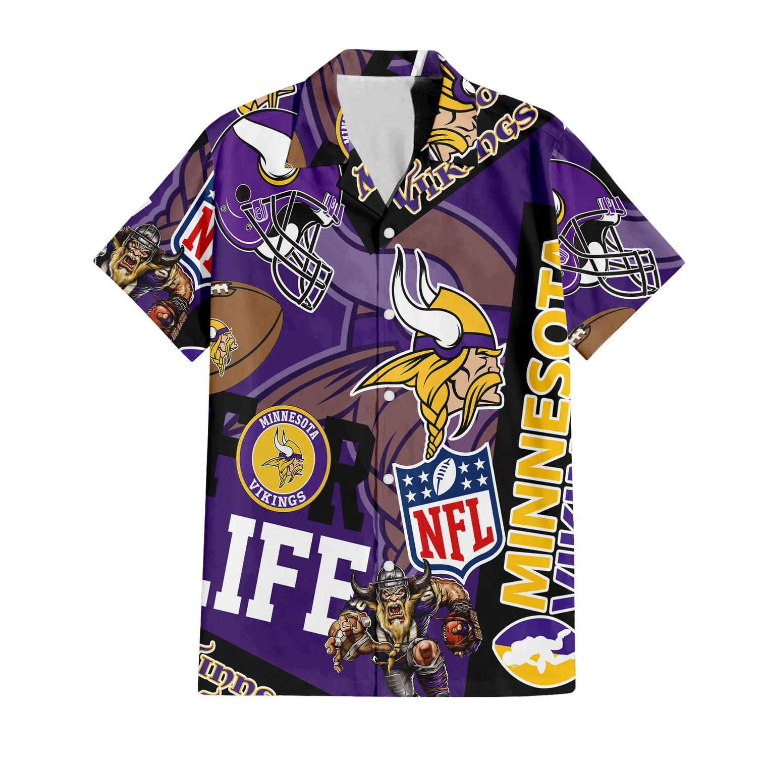 minnesota vikings for life hawaiian shirt bpbcl