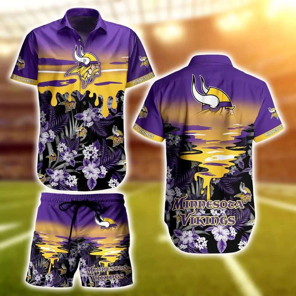 minnesota vikings golden wave hawaiian shirt 3fivu