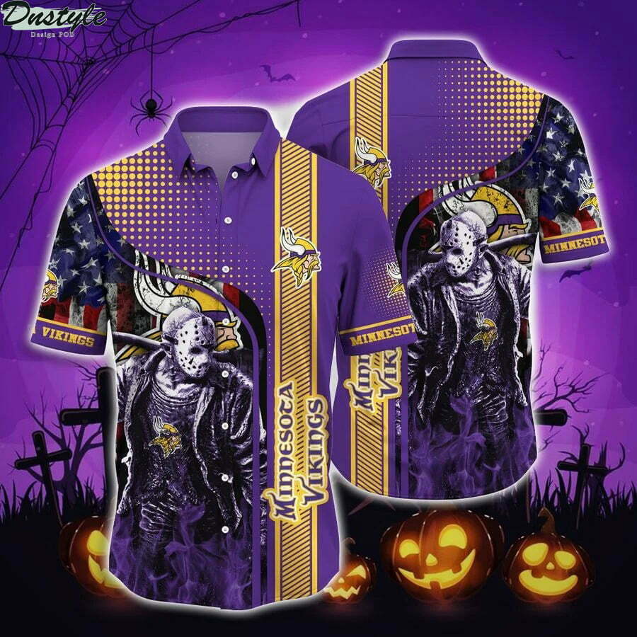 minnesota vikings halloween horror hawaiian shirt 7mn7b