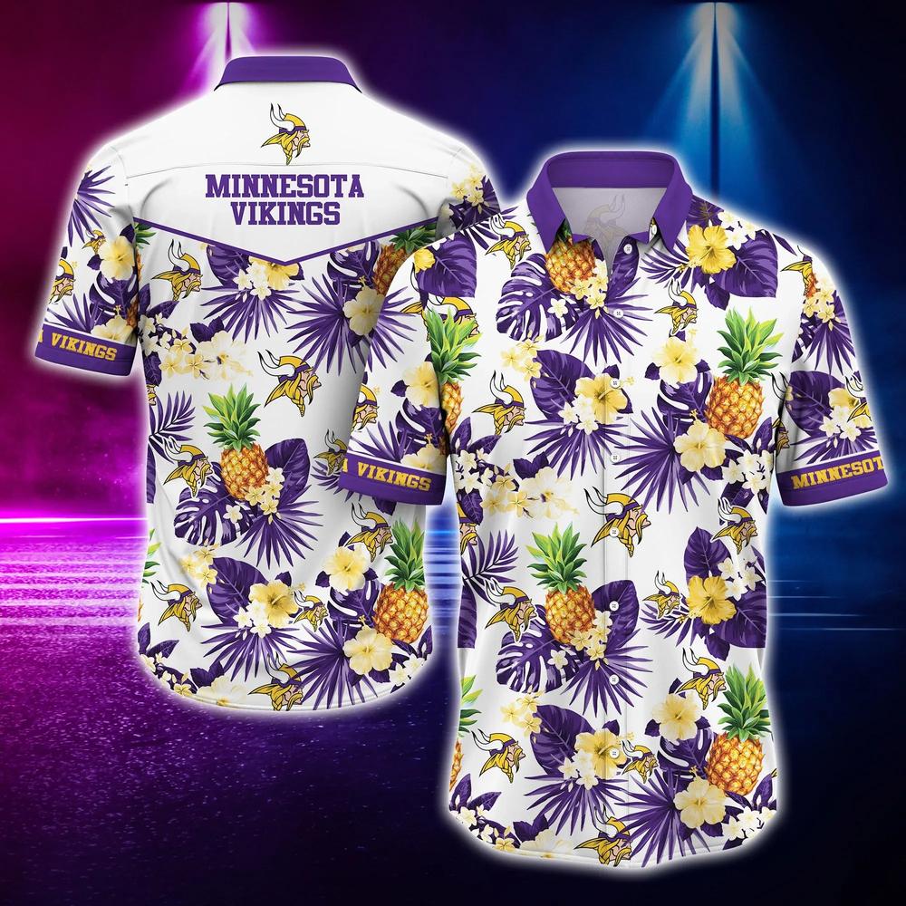 minnesota vikings pineapple paradise hawaiian shirt j4vs4