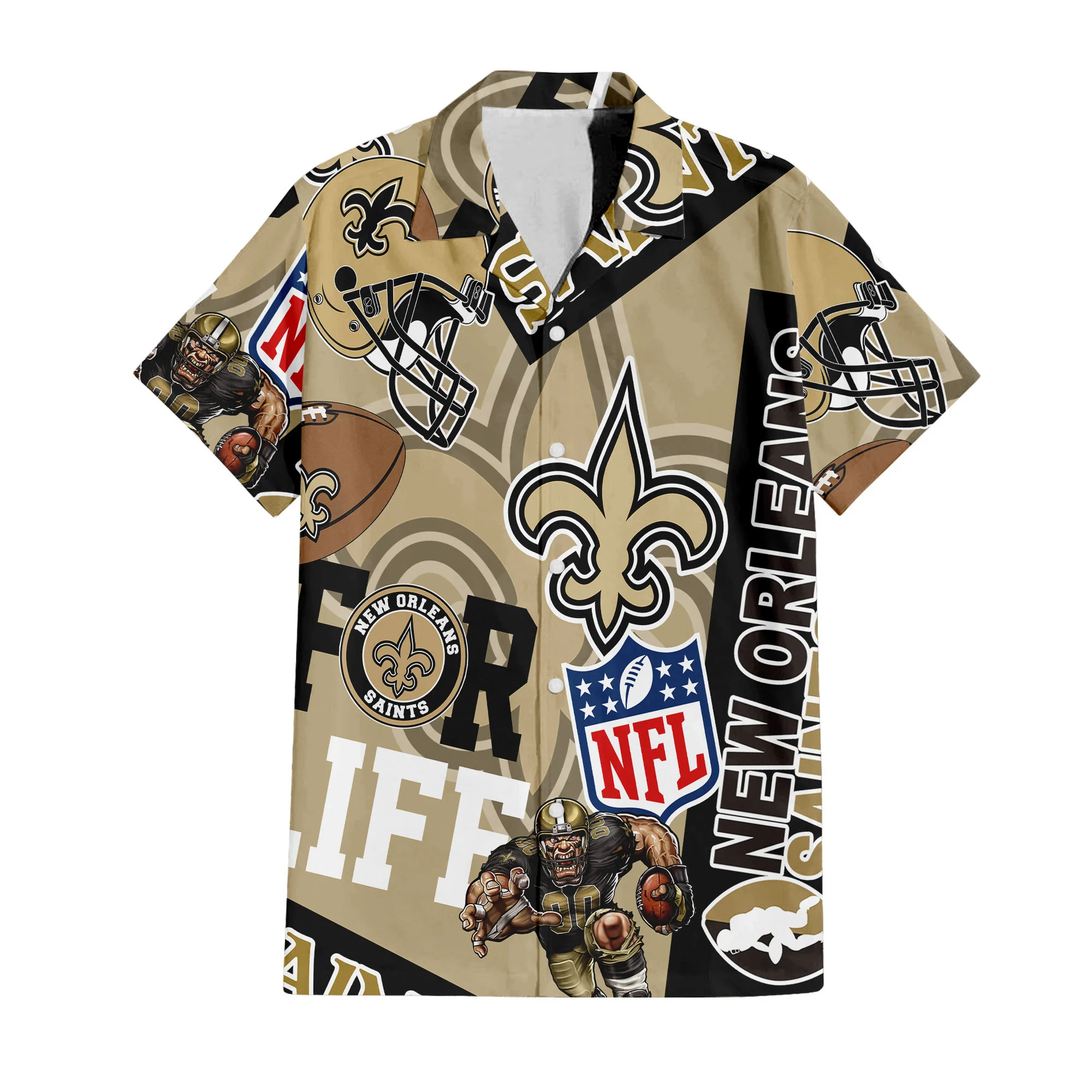 new orleans saints for life hawaiian shirt