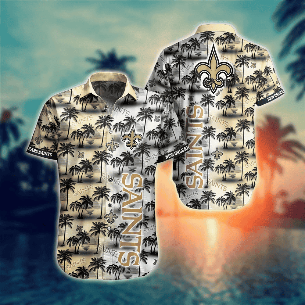 new orleans saints sunset paradise hawaiian shirt t8lzh