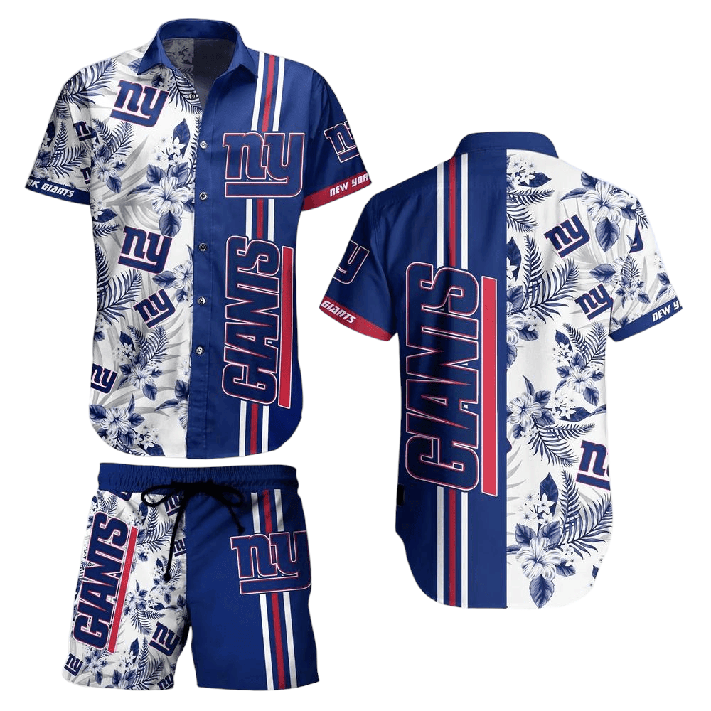 new york giants floral stripe hawaiian shirt jz1yr