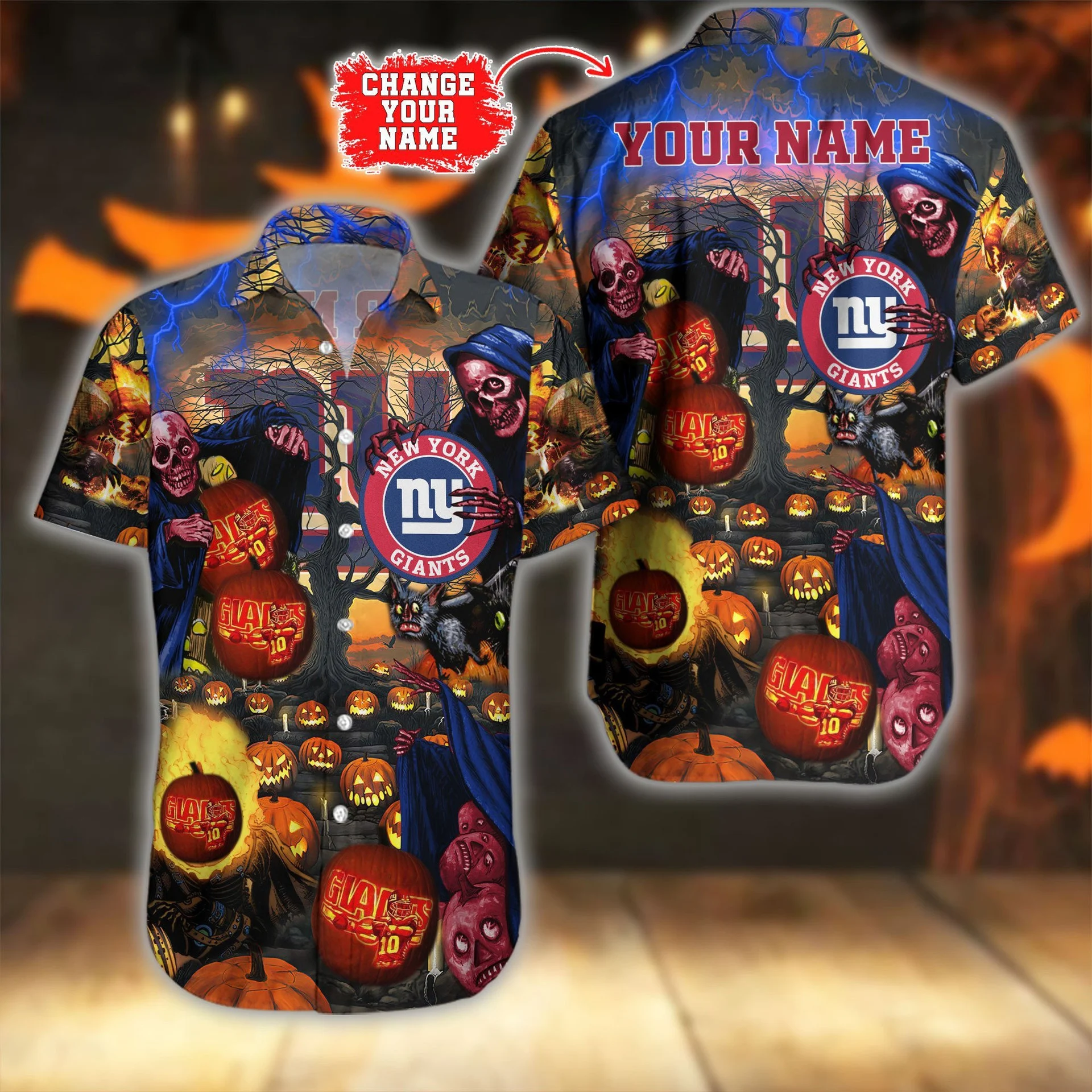 new york giants spooky halloween hawaiian shirt 6d5ff