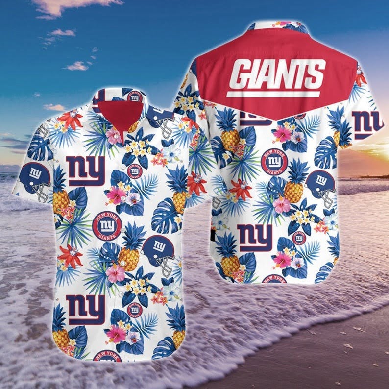 new york giants summer paradise hawaiian shirt pmaqe