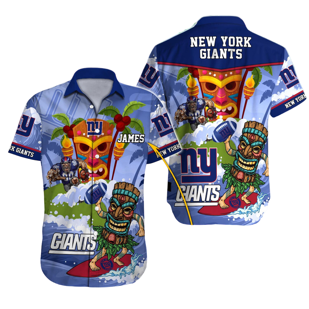 new york giants tiki wave personalized hawaiian shirt ga2d3