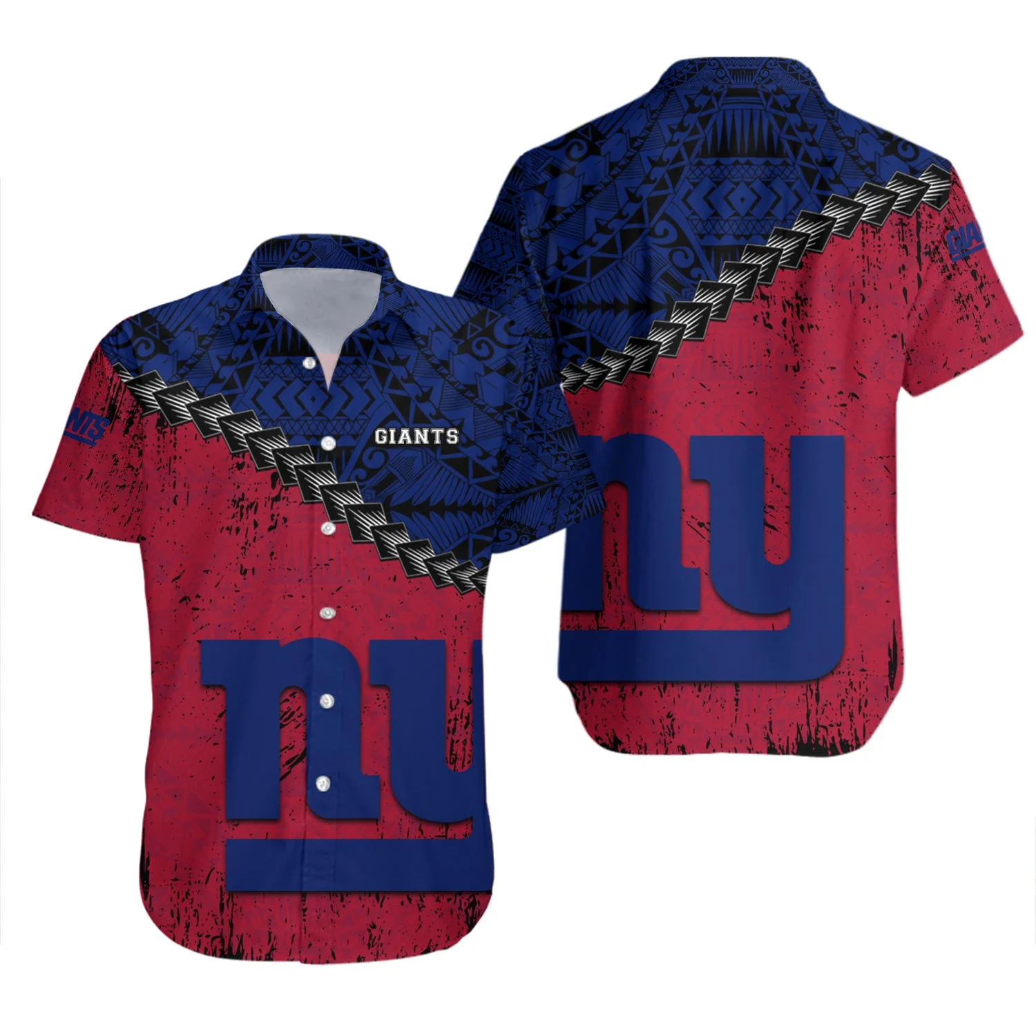 new york giants tribal pride hawaiian shirt n2noc