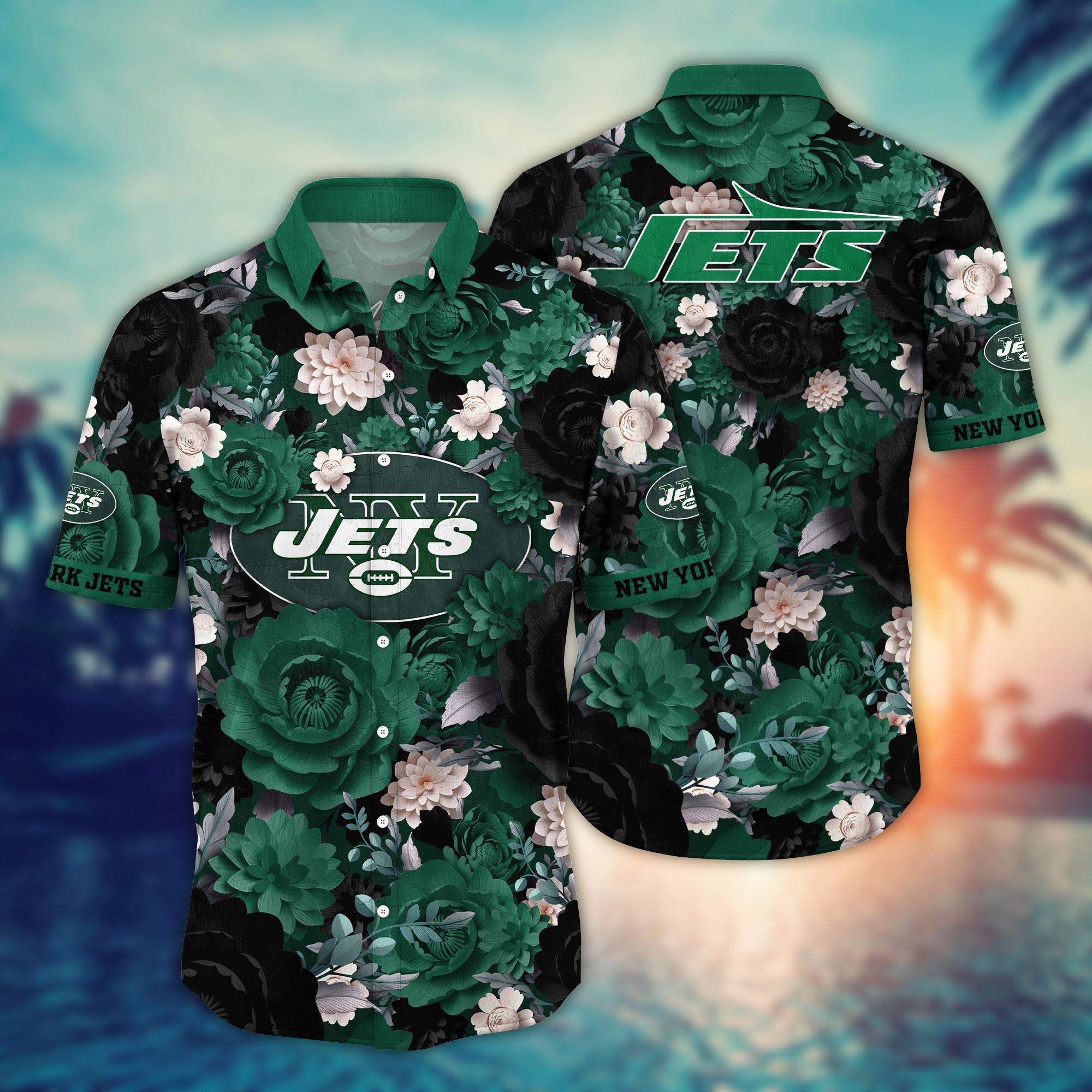 new york jets midnight bloom hawaiian shirt 4gs19